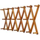 Cabide de parede Deap Accordian expansível de madeira de 40 cm com 20 ganchos