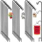 Cabide de plantas ao ar livre Shepherd's Hooks Hicarer, pacote com 24, 116 cm