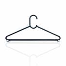 Cabide de Roupa Adulto Plástico Preto Kit Com 10 Peças Preto