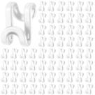 Cabide de roupas, conector, ganchos, tipo de unidade, 150 unidades, branco