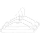 Cabide de roupas Whitmor Plastic White, pacote com 3, 15 cm