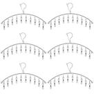 Cabide de roupas WuDTUs com 10 clipes de aço inoxidável (pacote com 6) Cabide de roupas WuDTUs com 10 clipes de aço inoxidável (pacote com 6)