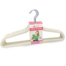 Cabide de Veludo Adulto 45cm Bege - 40 pecas