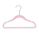 Cabide de veludo infantil bebe enxoval - rosa