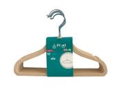 Cabide de Veludo Kids Infantil Bege - Cx 10 Unid - 29,5 x 20 cm