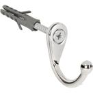 Cabide Gancho De Parede Para Roupas Cromado Kit 25 Ganchos Cabide Gancho De Parede Para Roupas Cromado Kit 25 Ganchos