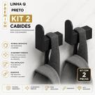 Cabide Gancho Para Toalha Kit 2 Peças Preto Fosco