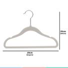 Cabide Infantil Veludo para Roupa Cinza 5 Unidades