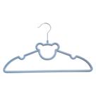 Cabide Infantil Veludo Urso Azul Antiderrapante 5 Un