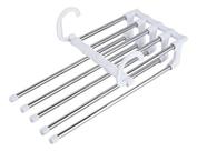 Cabide Inteligente 5 em 1 Inox - Suporte para Calças e Toalhas