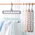 Cabide Mágico Organizador 9 Furos MultiDobrável Multifuncional Gancho Ideal para Organizar Roupa Bolsas Guarda Roupas Closet Rotação 360 Versátil