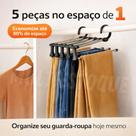 Cabide Multiuso 5 Divisórias Retrátil - Inox