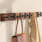 Cabide Orapoke Wall Mount Rústica em madeira de pinho com 8 ganchos Cabide Orapoke Wall Mount Rústica em madeira de pinho com 8 ganchos
