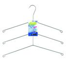 Cabide para Camisa Triplo Camiseiro Cromado Organização Roupa Armário - Kit com 3 unidades