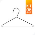 Cabide Pequeno Preto Kit com 6 unidades