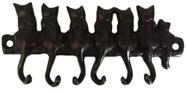 Cabide Porta Chaves Gatinhos Em Bronze Oxidado Decoração Gancho Pendurador