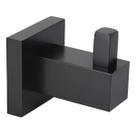 Cabide Quadrado Para Banheiro Dupla Fixação Preto Fosco Black Cabide Quadrado Para Banheiro Dupla Fixação Preto Fosco Black