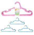 Cabide slim infantil kit com 3 - sortido azul/rosa 3 pecas 28x12,5cm 5mm