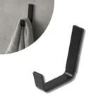 Cabide Stander Quadrado Preto Inox Alumínio Banheiro Fixação Dupla Cromado Resistente Até 5kg