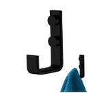 Cabide Suporte Multiuso Porta Toalha De Parede Preto Fosco - 2314PT Future Cabide Suporte Multiuso Porta Toalha De Parede Preto Fosco - 2314PT Future