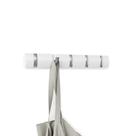 Cabide Umbra Flip, gancho de trilho montado na parede, 5 ganchos