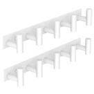 Cabide VAEHOLD Wall Mount 38x4x5 cm branco com 5 ganchos, pacote com 2