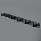 Cabide Vanloory Heavy Duty em aço inoxidável com 6 ganchos, preto