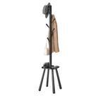 Cabide VASAGLE 170 cm de altura, 8 ganchos com prateleira, preto