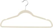 Cabide Veludo Slim Adulto Bege Kit 10 unidades