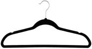 Cabide Veludo Slim Adulto Preto - 44,5cm x 22,5 cm 10 unidades