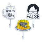 Cabide Wall Hooks Silver Buffalo The Office Icons Set 3