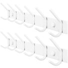 Cabide WEBI montado na parede com 6 ganchos em aço branco 43,5x4x8cm