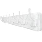 Cabide WEBI Wall Mount 10 ganchos 98 cm de madeira branca