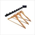 Cabideiro articuado de parede para Roupas para 30 cabides com 113 Cm total com 54 cm cada Arara Preto ou branco