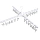 Cabideiro Articulado Braços Giratórios Suporte Roupa Organizador Espaço Branco