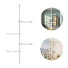 Cabideiro Branco Vertical 2,1 Metros com 4 Braços Multiuso