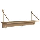 Cabideiro com Prateleira Oslo Artesano 90 cm (largura) MDP Hanover Suporte Metálico Dourado Cabideiro com Prateleira Oslo Artesano 90 cm (largura) MDP Hanover Suporte Metálico Dourado