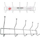 Cabideiro de Parede Aço Inox 10 Ganchos Suporte para Roupas Toalhas Bolsas Organizador Quarto Entrada Resistente