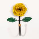 Cabideiro de Parede Cabide Para Toalha 1 Gancho Flor Amarela
