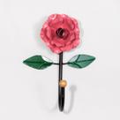 Cabideiro de Parede Cabide Para Toalha 1 Gancho Flor Rosa