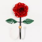 Cabideiro de Parede Cabide Para Toalha 1 Gancho Flor Vermelha