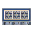 Cabideiro De Parede Porta Colar Chaves Cintos Azulejo Azul