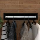 Cabideiro de parede suspenso 80x25x13,5 Preto