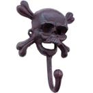 Cabideiro em Metal c/ 1 Gancho Caveira Osso X - Decoração