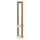 Cabideiro Grande para Quarto Sala de Estar AZ1019 MDP Amendoa/Branco G69 - Gran Belo