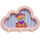 Cabideiro Infantil Nuvem Ursinha Princesa