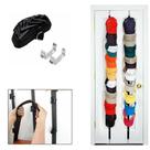 Cabideiro organizador para 16 bolsas bone chapeus ajustavel com ganchos cabide para porta e parede Cabideiro organizador para 16 bolsas bone chapeus ajustavel com ganchos cabide para porta e parede