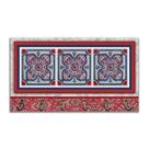 Cabideiro Parede Porta Colar Chaves Cintos Azulejo Vermelho