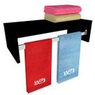 Cabideiro Prateleira Com Tubo De Alumínio Para Guardar Roupas Toalhas Sapatos Organizador Para Banheiro Quarto Lavabo 59x25cm