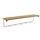 Cabideiro Prateleira de Parede LI042 Canela Branco KPB Cabideiro Prateleira de Parede LI042 Canela Branco KPB